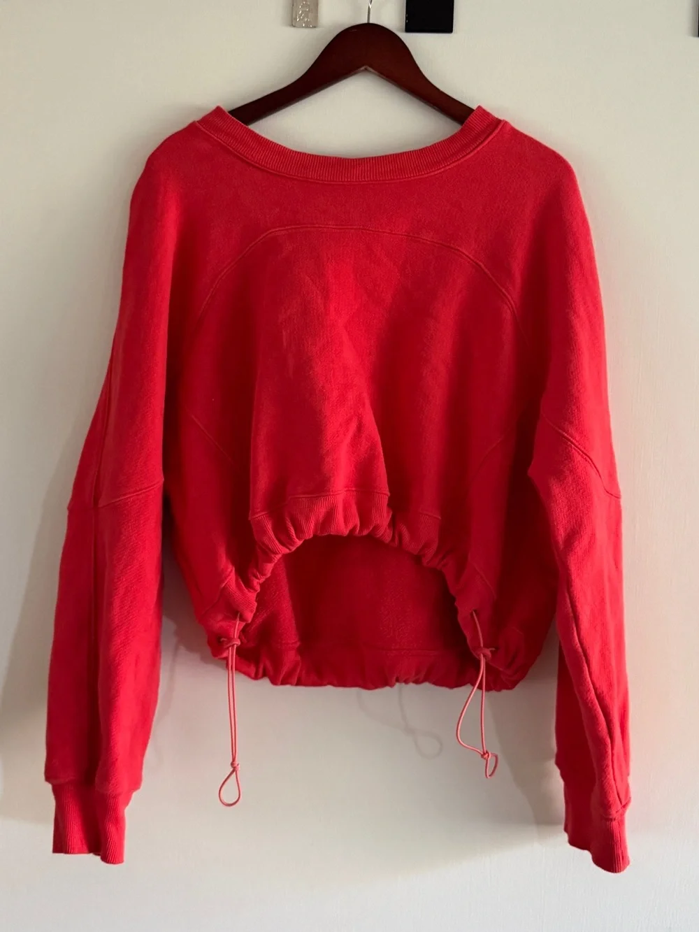 Free People Movement Cropped Red Sweatshirt